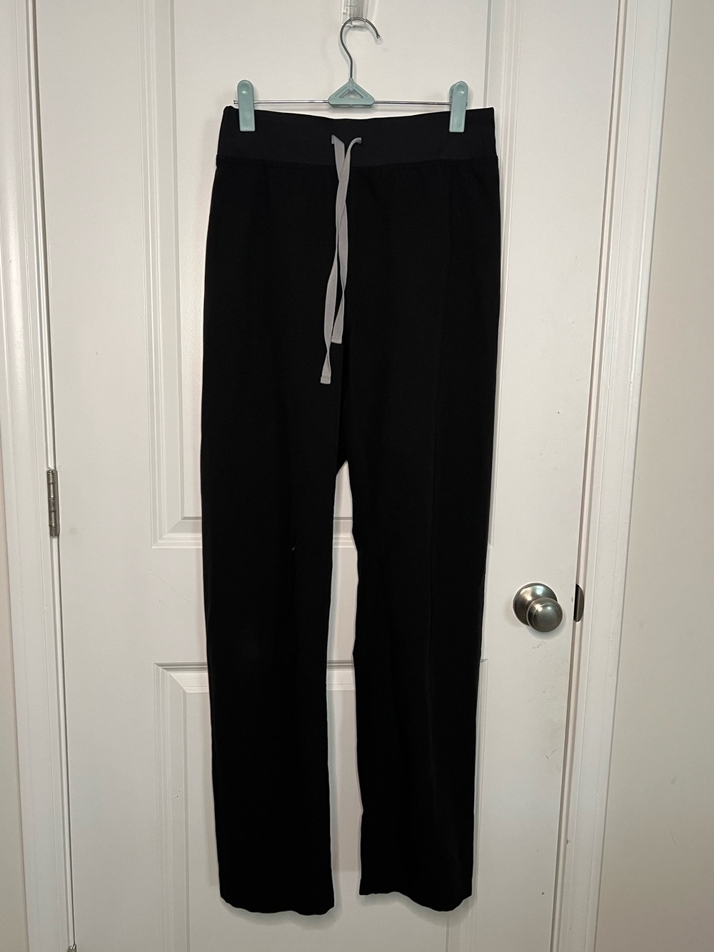 Figs Livingston High-Rise Straight Leg Black Scrub Pant Women's Sz S/Tall